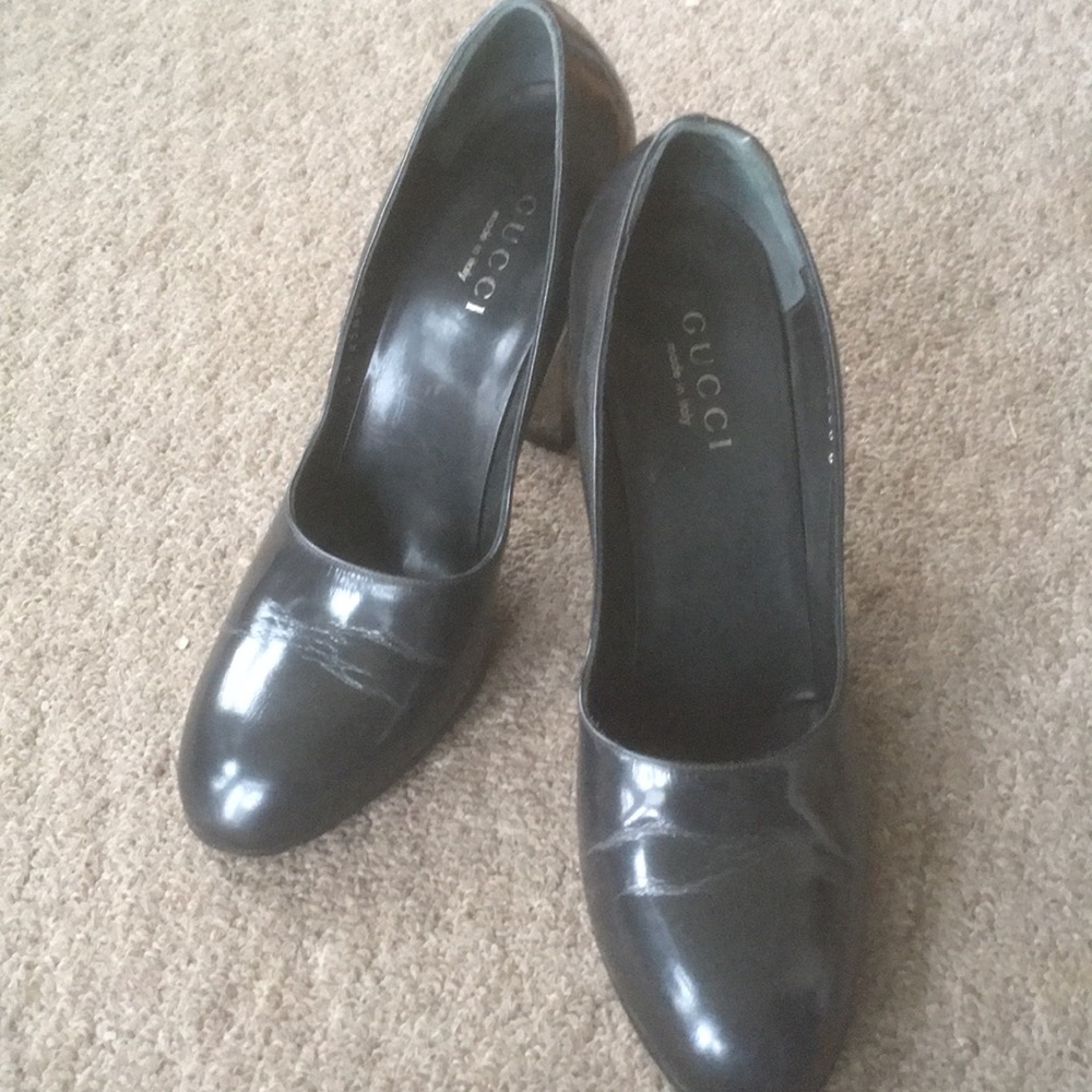 Gucci Dark Gray Mirror heels Size 9